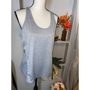 Icyzone Women’s size Large Racerback Grey Workout Tank Top EUC